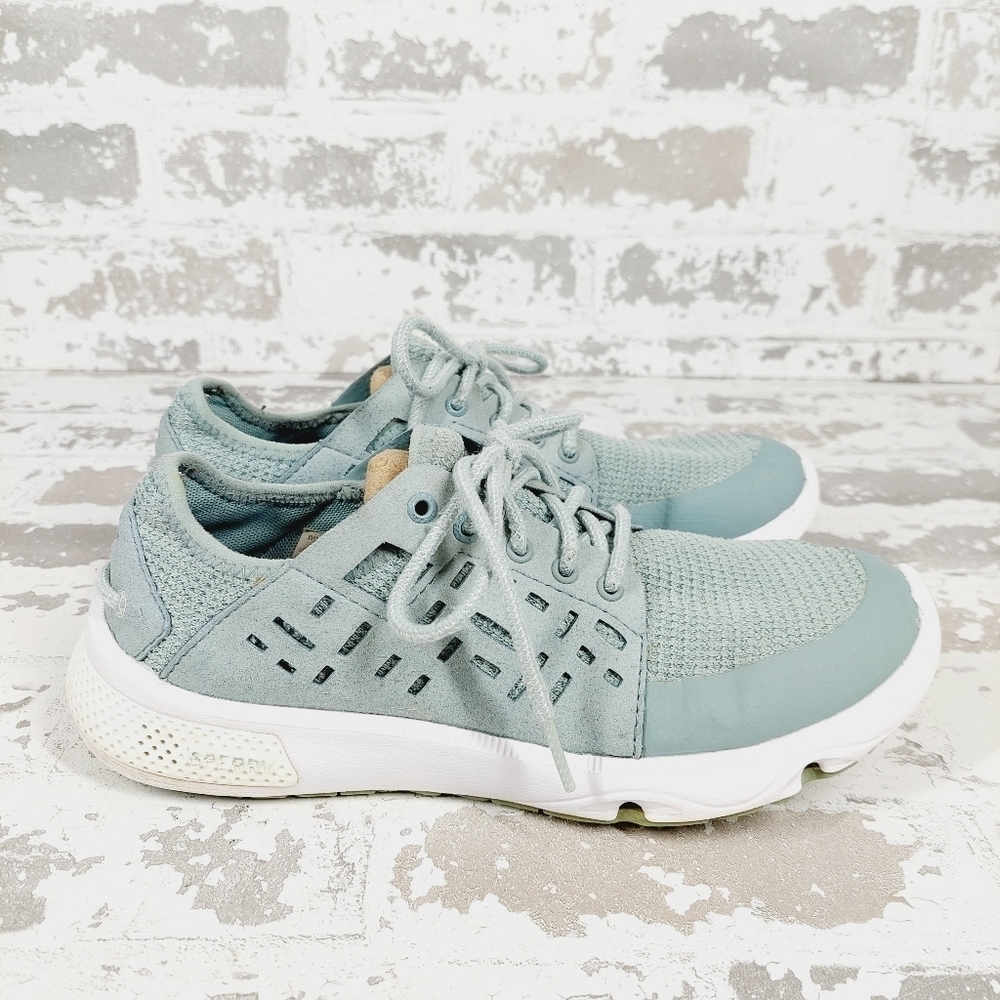 Sperry Seas Gray Lace Up Comfort Lightweight Sport Athletic Sneakers M539 - Picture 4 of 10